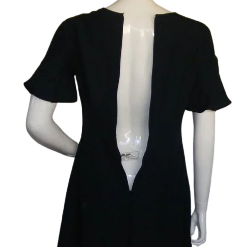 BANANA REPUBLIC Dress, 4, Navy Blue, Above knee, Fluttery Short sleeve, V-neck - Picture 10 of 13